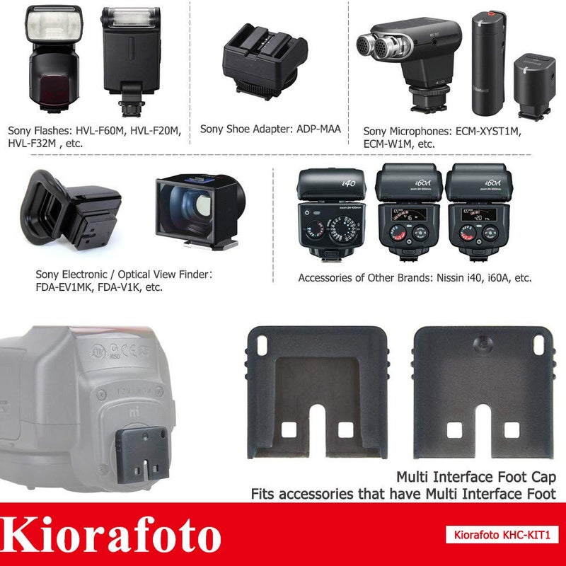 Kiorafoto Multi Interface MI Hot Shoe Cover Protector Cap for Sony A7IV III ZV-E10 ZV1 A7C A7SIII A7RIV A6600 A6500 A6400 A6300 A6100 A6000 Camera Flash HVL-F32M HVL-F45RM Microphone ECM-XYST1M ECM-GZ1M ECM-B1M - Image 4